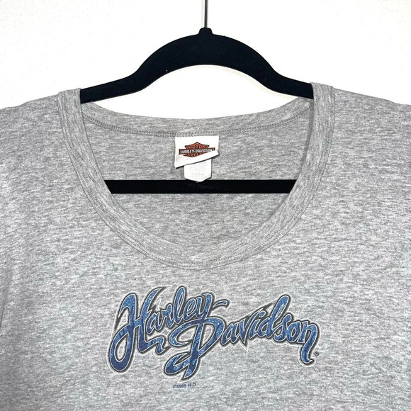 Harley Davidson Graphic Tee Smoky Mountains TN Icon Light Gray Xlarge Women’s - Picture 2 of 11